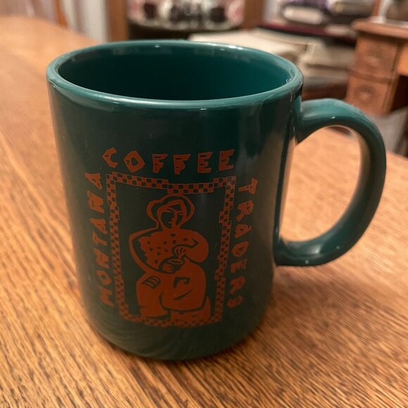 Montana Coffee Traders Green Coffee Cup Mug by Linyi - Picture 1 of 5